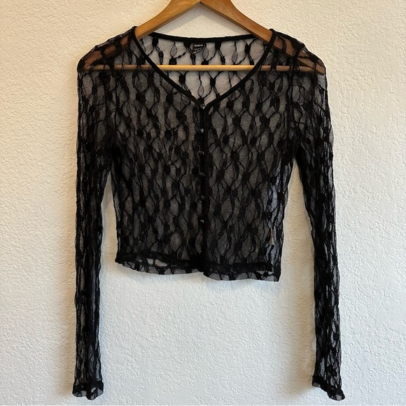 Shein see through Lacey top black size small - Picture 2 of 6